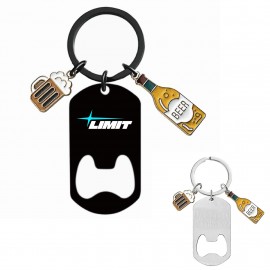 Custom Bottle Opener Key Chain with Beer