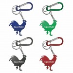 Personalized Rooster Shape Bottle Opener w/Key Chain & Carabiner