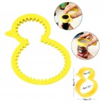Custom Printed Silicone Cute Duck Shaped Multi Function Opener