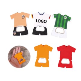 Logo Branded Soccer Jersey Shape Bottle Opener Key Chain