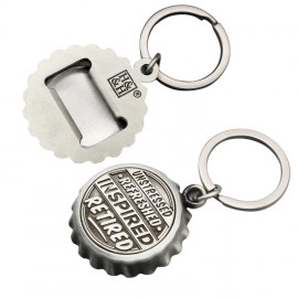 Custom Cap Bottle Opener Keychain with Logo  Custom Cap Bottle Opener Keychain with Logo