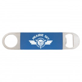 Blue Silicone & Stainless Steel Bottle Openers with Logo  Blue Silicone & Stainless Steel Bottle Openers with Logo