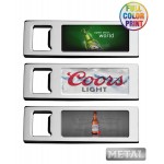 Logo Branded Metal Sleek Beer Bottle Opener - Full Color