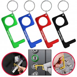 Logo Branded PPE Hygiene Door Opener Closer No-Touch w/ Key Chain