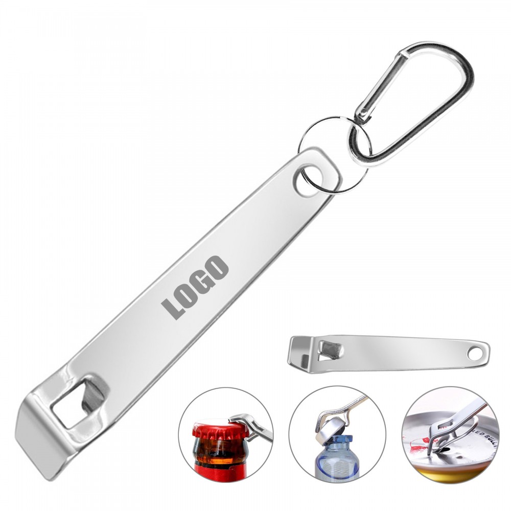 Logo Branded Multi Mini Bottle Shaped Opener With Carabiner Logo Branded Multi Mini Bottle Shaped Opener With Carabiner