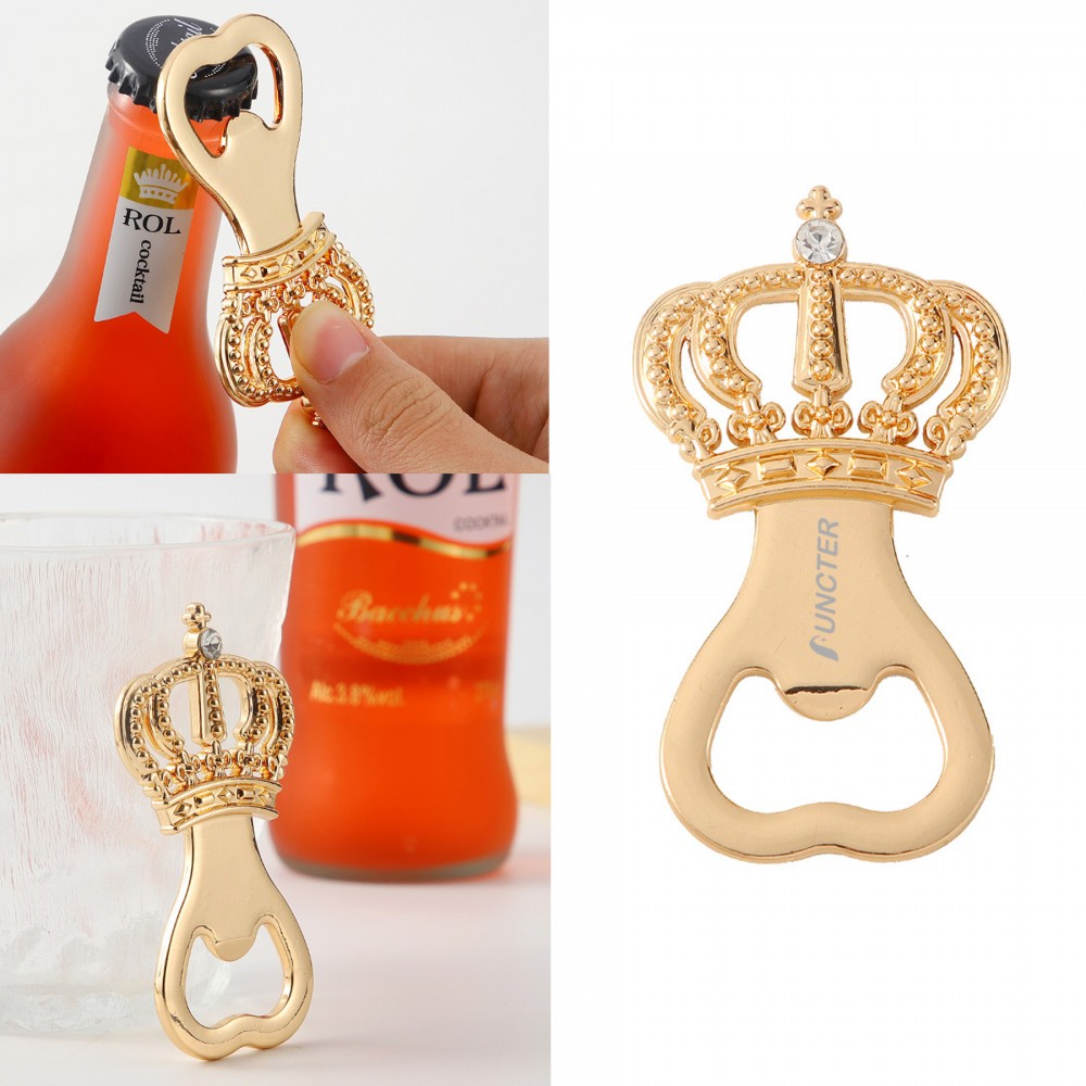 Crown Shape Metal Bottle Opener with Logo