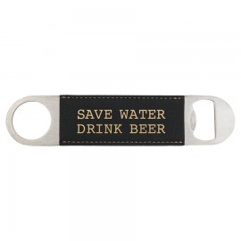 Leatherette Bottle Opener - BTTL05-08D with Logo