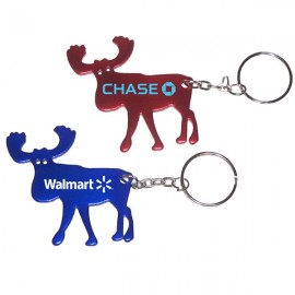 Promotional Elk Shape Bottle Opener w/Key Chain