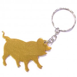 Logo Branded Pig Shape Bottle Opener Keychain