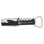 Leatherette Wine Bottle Opener - BTTL02-08D with Logo