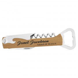 Promotional Leatherette Wine Bottle Opener - BTTL02-13D
