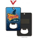 Logo Branded Vibraprint Black Nickel Bottle Opener Medallion (3-1/4'' x 2")