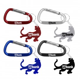 Tiger / Leopard Shape Bottle Opener w/Key Chain & 7 Cm Carabiner with Logo