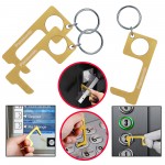 Customized PPE Brass Hygiene Door Opener Closer No-Touch w/ Key Chain