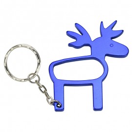 Hollow Moose Bottle Opener Keychain with Logo