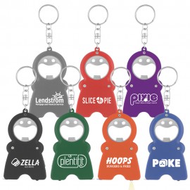 HandyMan - 4-in-1 Keychain, Bottle Opener, LED Flashlight, 3 ft Measuring Tape with Logo