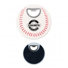 Personalized Baseball Coaster Bottle Opener