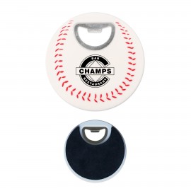 Personalized Baseball Coaster Bottle Opener  Personalized Baseball Coaster Bottle Opener