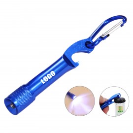 Aluminum Bottle Opener With Flashlight Carabiner with Logo  Aluminum Bottle Opener With Flashlight Carabiner with Logo