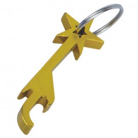 Logo Branded Star Top Bottle Opener Keychain