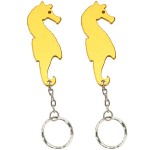 Customized Sea Horse Shape Bottle Opener Keychain