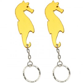 Customized Sea Horse Shape Bottle Opener Keychain