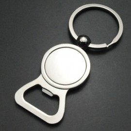 Logo Branded Round Eye Bottle Opener Keychain