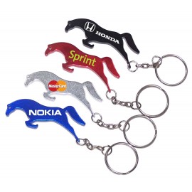 Logo Branded Horse Shape Bottle Opener w/Key Chain  Logo Branded Horse Shape Bottle Opener w/Key Chain