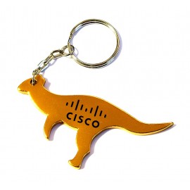 Promotional Dinosaur / Kangaroo Shaped Aluminum Bottle Opener w/Key Holder