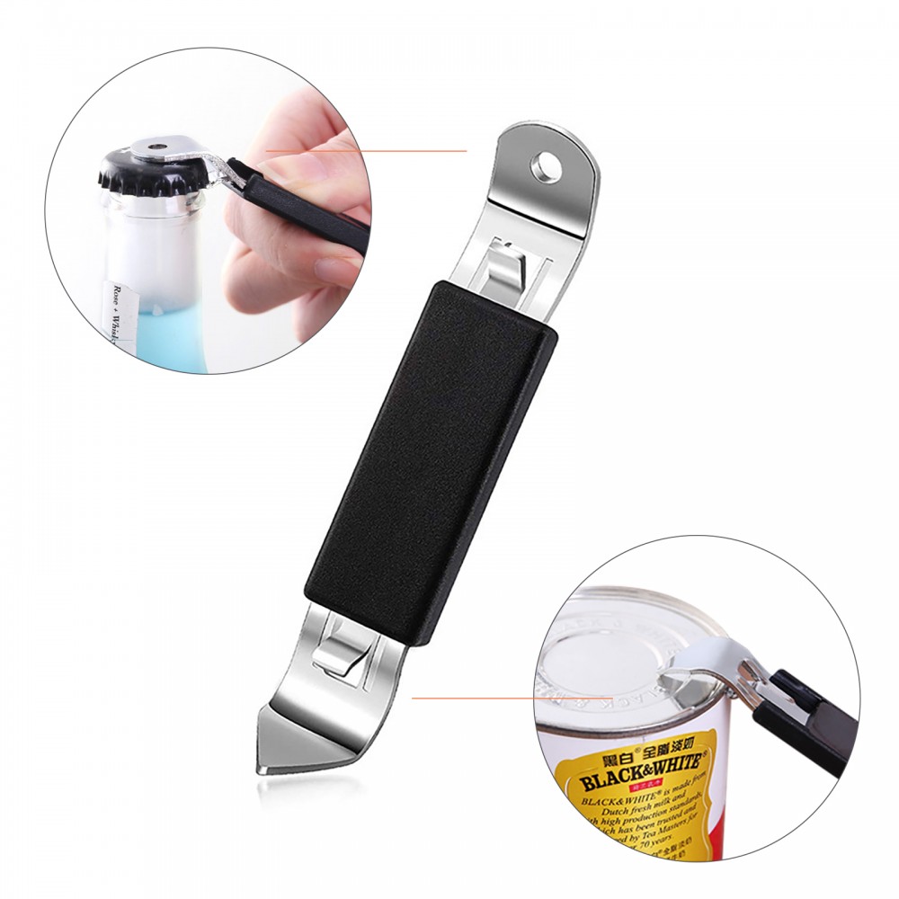 Personalized Magnetic Metal Bottle Opener With Can Punch Opener