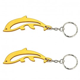 Jump Dolphin Bottle Opener Keychain with Logo