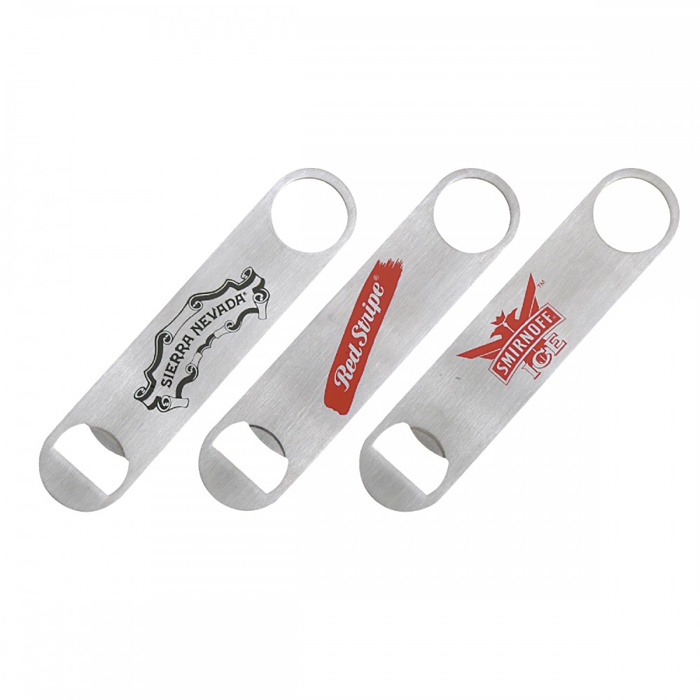 Paddle Style Stainless Steel Bottle Opener with Logo