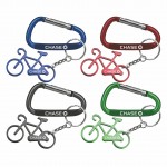Bicycle Shape Bottle Opener with Key Chain & Carabiner with Logo