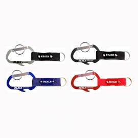 Personalized Carabiner with Bottle Opener Strap and Metal Plate  Personalized Carabiner with Bottle Opener Strap and Metal Plate