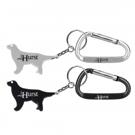 Customized Dog Shape Bottle Opener w/Key Chain & 7 Cm Carabiner  Customized Dog Shape Bottle Opener w/Key Chain & 7 Cm Carabiner