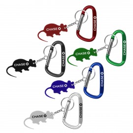 Customized Mouse Shape Bottle Opener Key Chain & 7 Cm Carabiner
