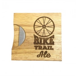Personalized Wood Coaster With Bottle Opener