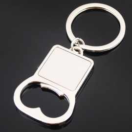 Personalized Square Bottle Opener Keychain