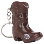 Cowboy Boot Bottle Opener Keychain with Logo