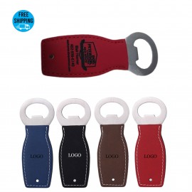 Custom Vegan Leather Bottle Opener with Logo