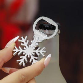 Snowflake Shape Metal Beer Bottle Opener with Logo  Snowflake Shape Metal Beer Bottle Opener with Logo