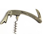 Stainless Steel Corkscrew Opener w/ Knife Blade with Logo