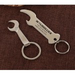 Personalized Wrench-Shaped Bottle Opener w/Key Tag