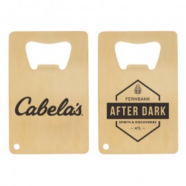 Personalized Credit Card Brushed Gold Bottle Opener