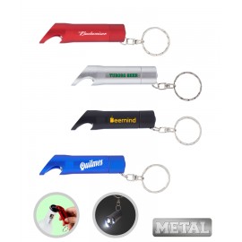 Aluminum Bottle Opener withLED Flashlight Keychain with Logo  Aluminum Bottle Opener withLED Flashlight Keychain with Logo