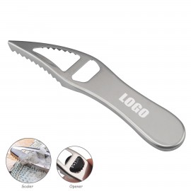 Logo Branded 2 IN 1 Bottle Opener With Scaler