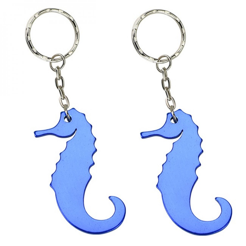 Customized Sea Horse Bottle Opener Keychain