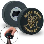 Hockey Puck Bottle Opener with Logo