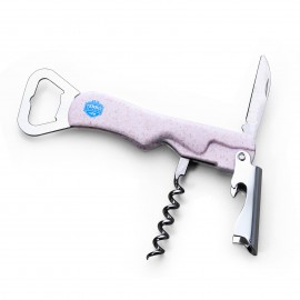 Personalized Two-Step Corkscrew Wine Opener with Built-In Foil Cutter and Bottle Opener