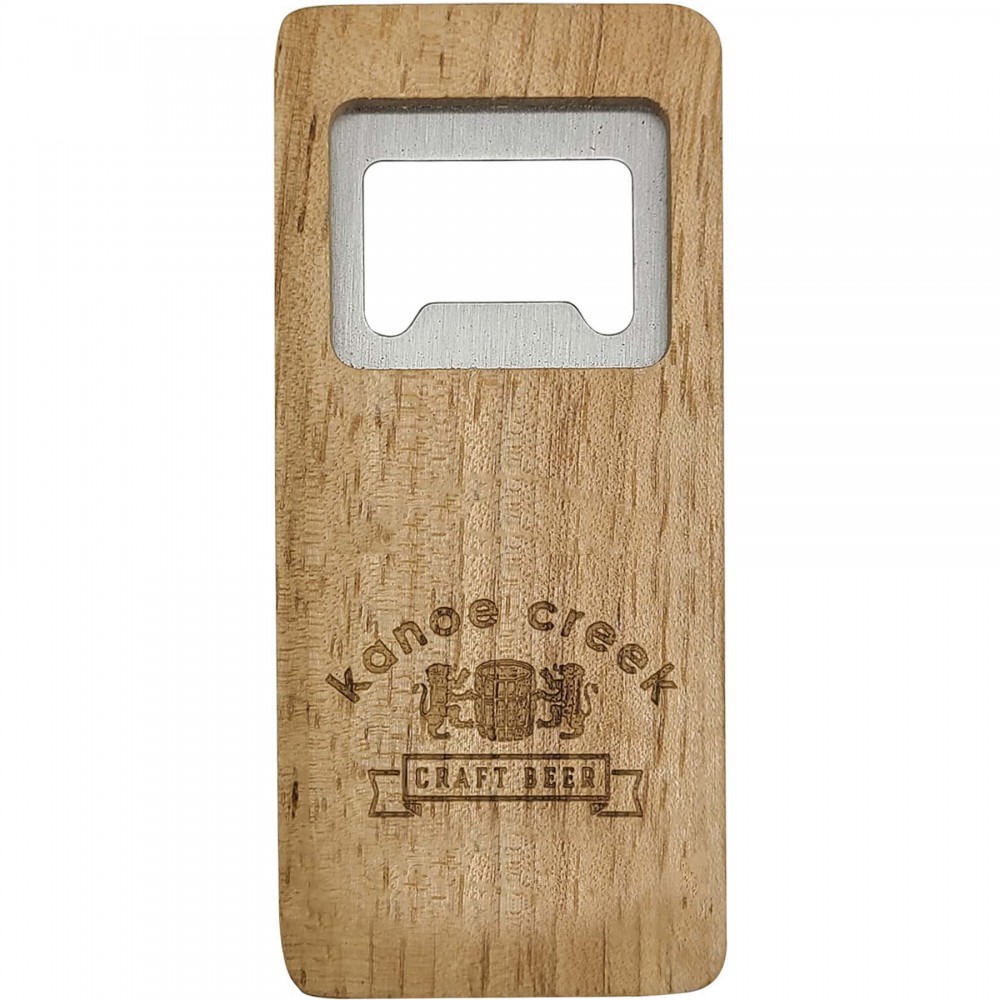 Personalized Bamboo Bottle Opener: Rectangular